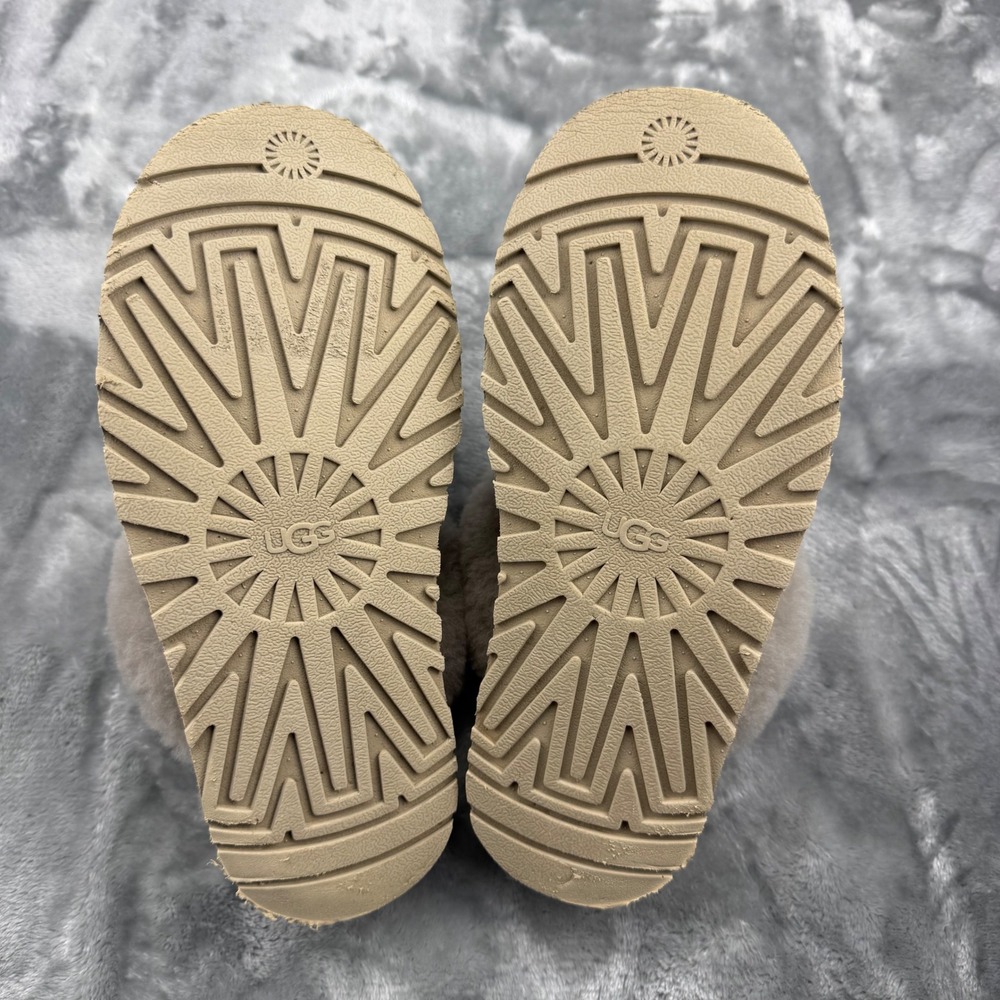 UGG Disquette Suede Platform Slippers Goat Grey Womens 8 1122550‎ - Picture 5 of 13